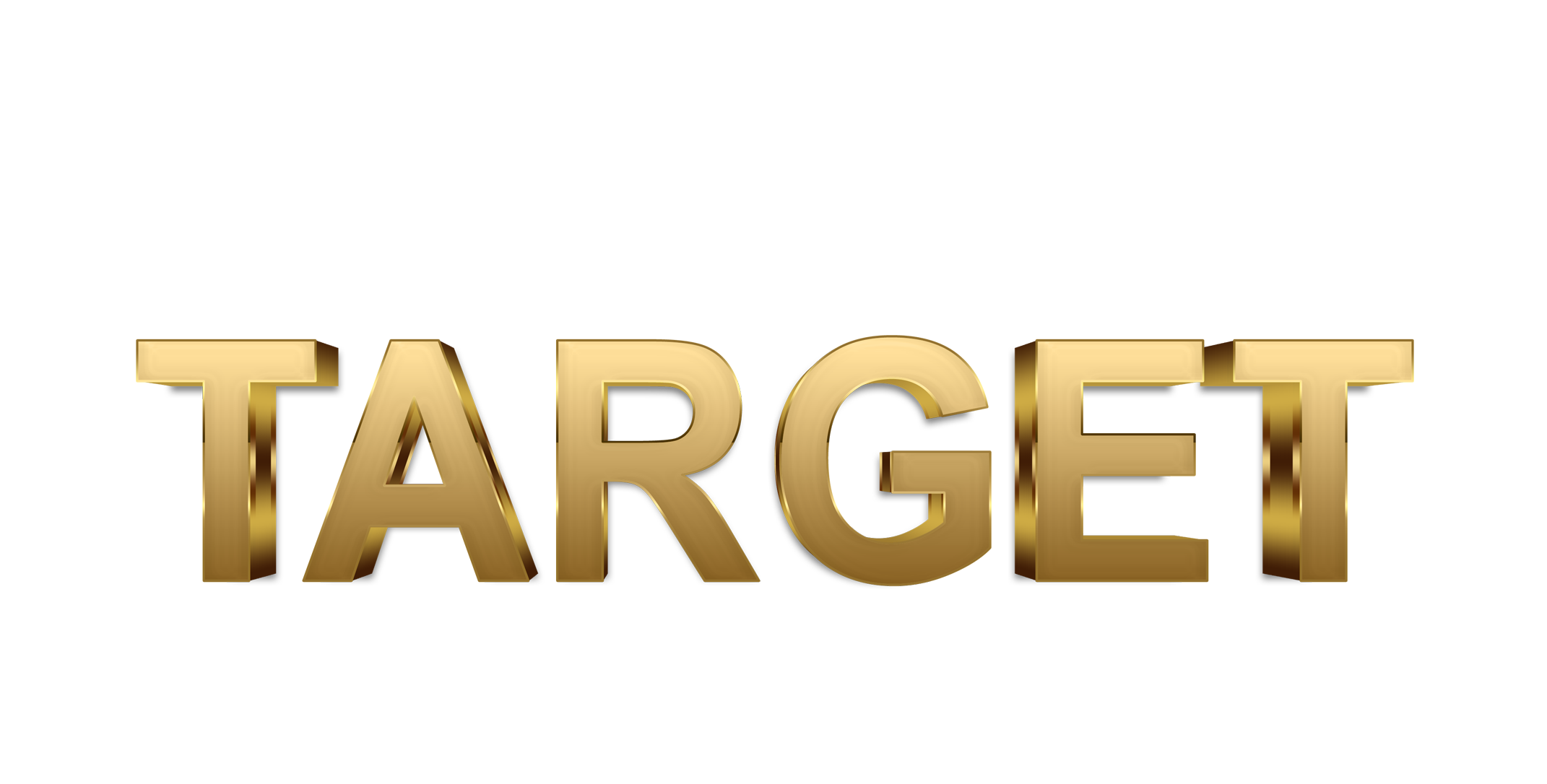 Target word png, Target png, word Target gold text typography PNG images Target png transparent background